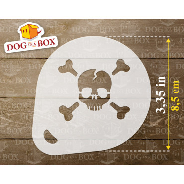 Piratenschablonen n.1 (3er-Set) Cappuccino und Kaffee Kakaopulver Dekor Schablone - Face Painting Schablonen