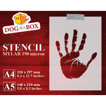 Handprint stencil (left...