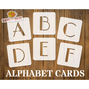 Alphabet stencils font n.6 - Uppercase font stencil for wood signs and walls. Individual letters stencils