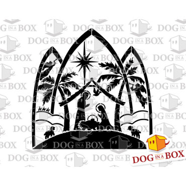 Nativity stencil n.6 - Reusable Christmas stencil for nativity scene decoration, wood signs and walls