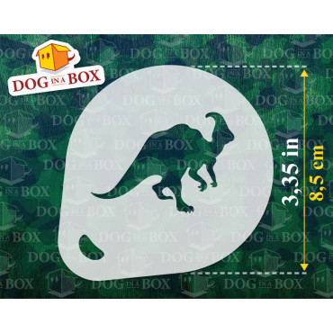 Pochoirs de dinosaures n.2 (lot de 3) pochoir de décoration de poudre de cacao Cappuccino et café - pochoirs de peinture de visa