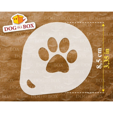 Pochoirs de chien (lot de 3) pochoir de décoration de poudre de cacao Cappuccino et café - pochoirs de peinture de visage