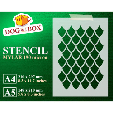 Pochoir écailles de dragon