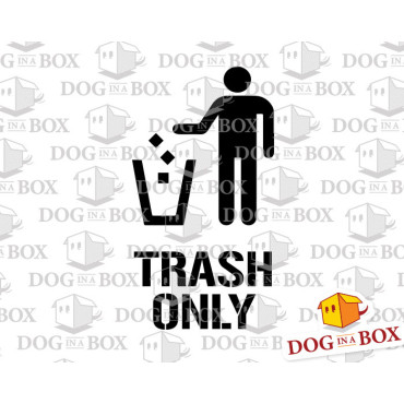 Trash Only stencil - Reusable stencil for painting. Stencil for trash, garbage or recycling
