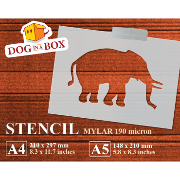 Pochoir éléphant n ° 2 -...