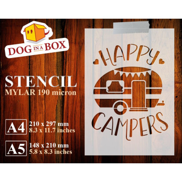Stencil "Happy Campers" n.3...