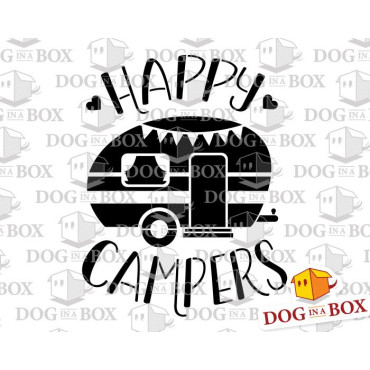 Happy Campers stencil n.3 - Camping stencil for wall painting, wood sings, fabrics decor. Reusable and durable.