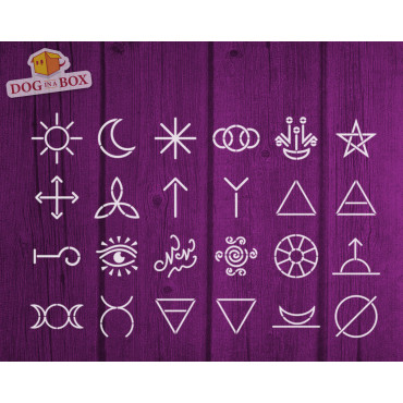 Stencil carte rune wicca - 24 stencil individuali di rune celtiche wicca per pietra, legno, pareti e tessuti