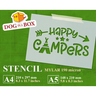 Stencil Happy Campers n. 2...