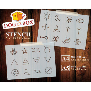 Stencil Rune Wicca (set di...