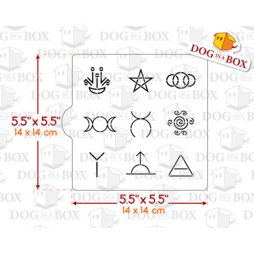 Pochoirs Wiccan Runes - lot de 2 pochoirs celtiques pour biscuits 14 x 14 cm