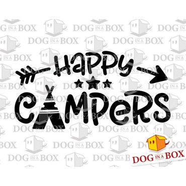 Happy Campers stencil n.2 - Camping stencil for wall painting, wood sings, fabrics decor. Reusable and durable.
