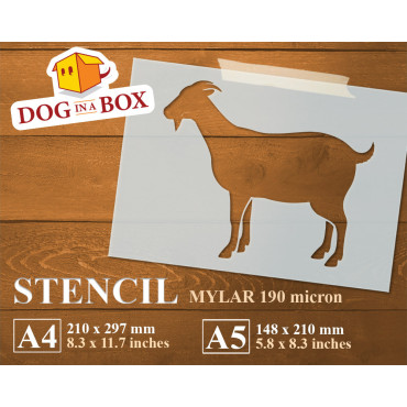 Goat stencil n.1 - Reusable farm stencil for wood signs, walls or fabrics.