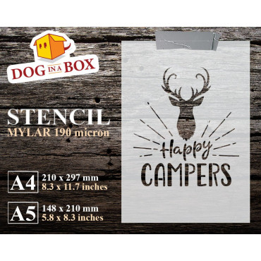 Pochoir Happy Campers n.1 -...