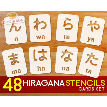 Cartes de pochoir Hiragana...