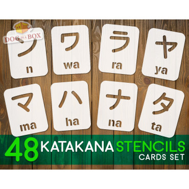 Cartes de pochoir Katakana...