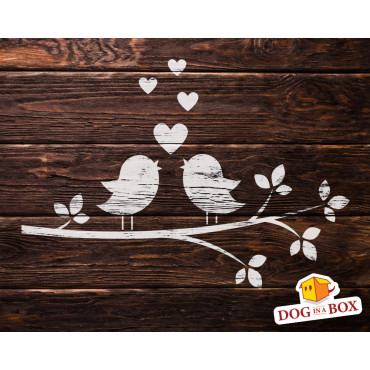Love birds stencil n.2 - Reusable wedding stencil for cake design and wood signs