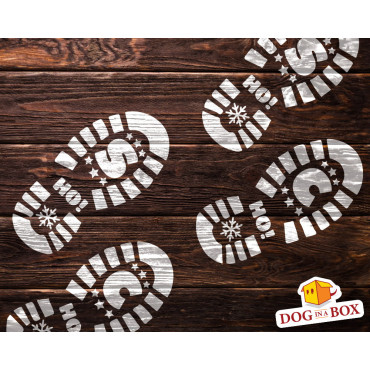 Santa's Boots stencils (set of 2) - Reusable Santa Footprints stencil for wood signs, windows decor and walls