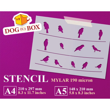 Stencil uccelli su filo n.3...