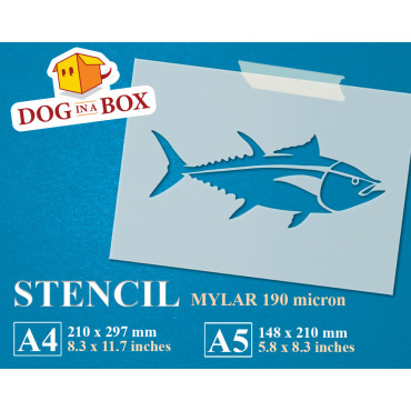 Fish stencil n.2 - Reusable fishing stencil for wood signs, wall decor and fabric