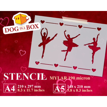 Ballerinas stencil -...