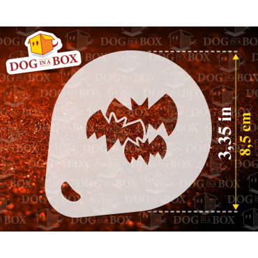 Halloween-Schablonen 6er-Set - Cappuccino und Kaffee Kakaopulver Dekor Schablone - Face Painting Schablonen