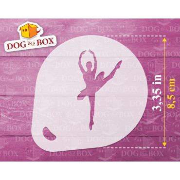 Ballerinas stencils (set of 3) Cookie and Cappuccino cocoa powder decor stencil - Face Painting stencils