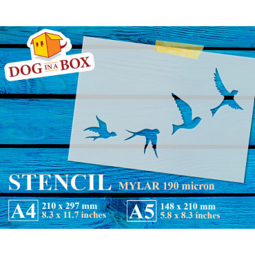 Flying birds stencil n.4 -...