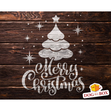 Merry Christmas stencil n.7 - Reusable christmas stencil for wood signs, windows decor and walls