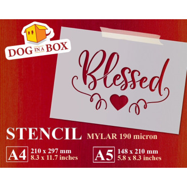 Blessed stencil - Reusable...