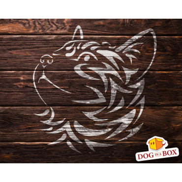 Tribal Cat stencil n.2 - Reusable cat stencil for wall decoration and wood signs