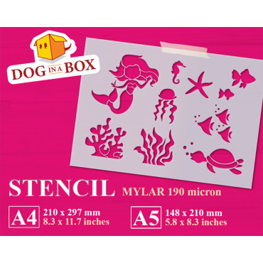 Pochoir set sirène -...