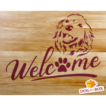 Welcome stencil n.2 - Reusable home dog stencil for wood signs, walls, fabrics for veterinary signs