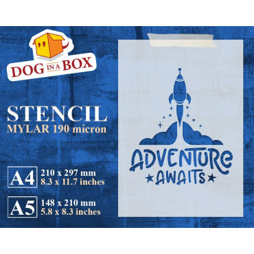 Adventure Awaits stencil -...