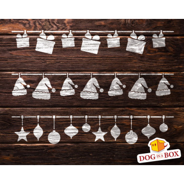 Christmas decorations stencil n.2 - Reusable christmas decorative borders stencil for wood signs, windows decor and walls