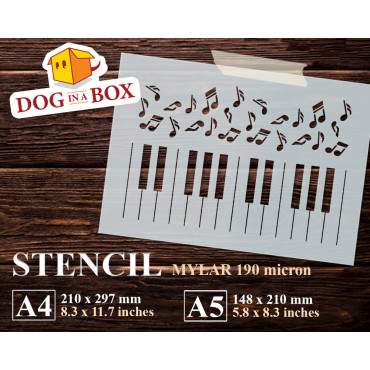 Piano Keyboard Schablone -...