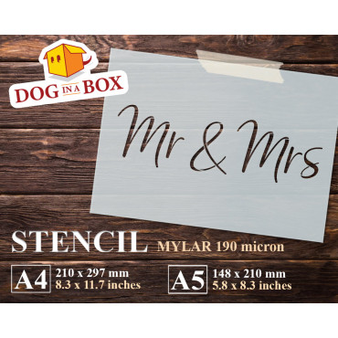 Stencil Mr & Mrs - Stencil...