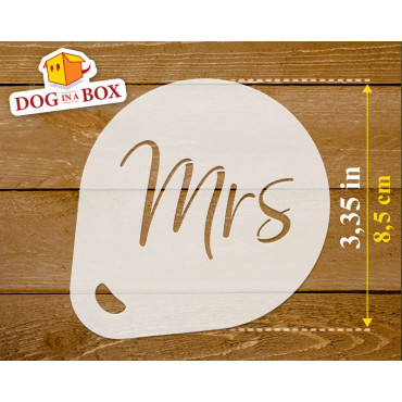Mr & Mrs stencils (set of 3) Cookie and Cappuccino cocoa powder wedding decor stencil