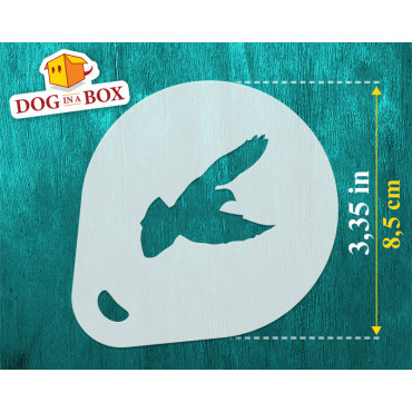 Flying Birds stencils n.3 (set of 3) - Cookie and Cappuccino cocoa powder home decor stencil