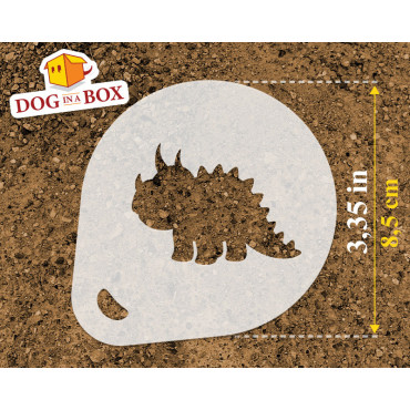 Dinosaurs stencils n.3 (set of 3) Cappuccino and Coffee cocoa powder decor stencil - Face Painting stencils