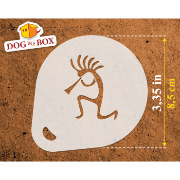 Kokopelli stencils (set of 3) n.1 - Cookie and Cappuccino cocoa powder home decor stencil