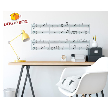 Musical score stencil SET of 3 - Reusable modular music stencil for wall decoration, wall painting, wood signs and house decor