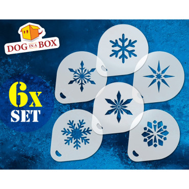 Snowflakes stencils (set of 6) - Cookie and Cappuccino cocoa powder christmas decor stencil