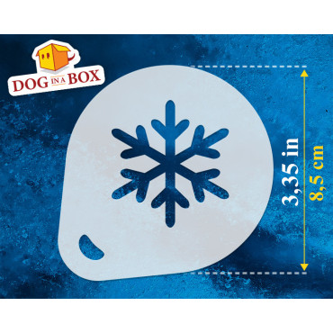 Pochoirs de flocons de neige (lot de 6) - Pochoir de décoration de Noël en poudre de cacao Cookie et Cappuccino