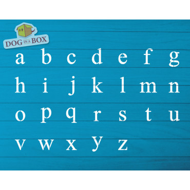 Alphabet stencils font n.12 - Times New Roman stencil - Pochoir en minuscules pour panneaux et murs en bois. Lettres individuell