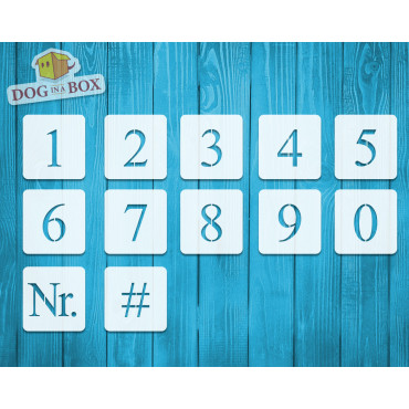 Numbers stencils n.12 - Times New Roman Individual numbers stencils for wood signs and walls