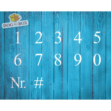 Stencil numeri n.12 - Stencil numeri Times New Roman individuali per cartelli e pareti in legno