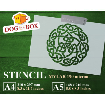 Celtic Knot stencil n.2 - Reusable celtic stencil for wood sings, painting on stones or walls