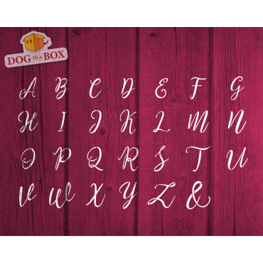 Alphabet stencils font n.13 - Pochoir de police de mariage majuscule pour panneaux et murs en bois. Pochoirs de lettres calligra