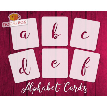 Alphabet stencils font n.13 - Lowercase wedding font stencil for wood signs and walls. Individual calligraphic letters stencils